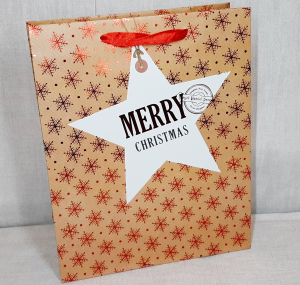 Пакет подарочный новогодний 83205(32х26х10 см)