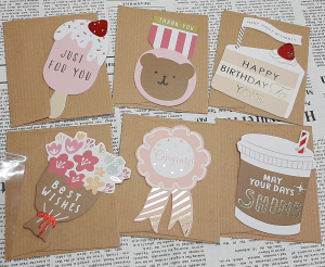 Открытки  в конвертиках 41414  (6 шт), ЦЕНА ЗА 1 ШТ