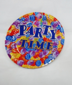 Тарелочка - "День Рождения" диаметр 18,5 см  (комплект 10 шт.)