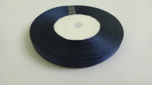 Лента атласная 7 мм(цв 120. темно-синий / 23 метра)