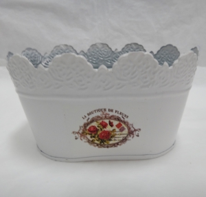 Кашпо  металл 3341 (18х11х12см )