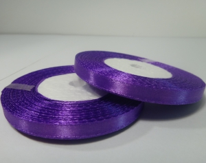 Лента атласная 7 мм(цв. темно-сиреневый / 23 метра)