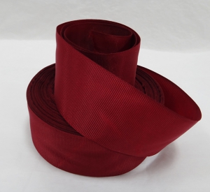 Лента репсовая  однотонная ( высота 4 см  , 23 м в рулоне)цв . вишневый