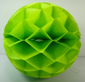 Шар декоративный , соты , салатовый , диаметр 20 см.