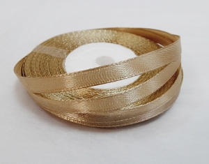 Лента атласная 7 мм(цв. 1\4-208 золотисто кофейный / 23 метра)