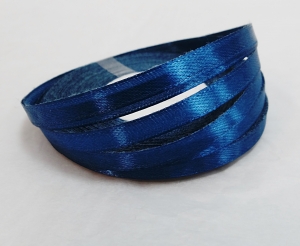 Лента атласная 7 мм(цв.210 синий дымчатый 23 метра)