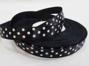 Лента атласная в горошек , (1 см ,25 ярд ) № 39