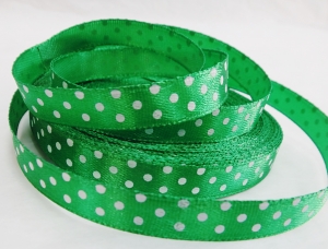 Лента атласная в горошек , (1 см ,25 ярд ) № 19