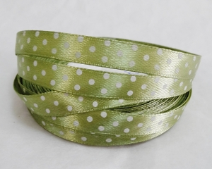 Лента атласная в горошек , (1 см ,25 ярд ) №