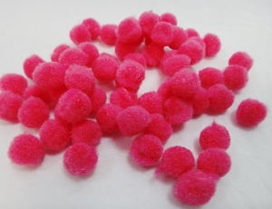 Помпончики меховые (диаметр 1 см- 50 шт, цвет голубой )