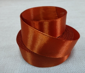 Лента атласная 25 мм(цв.161 рыжий / 23 метра)