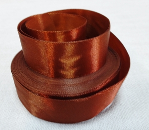 Лента атласная 25 мм(цвет 71.рыж. шоколад 23 метра )