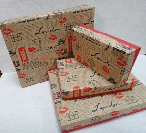  Коробка подарочная 0050( комплект 4 шт )