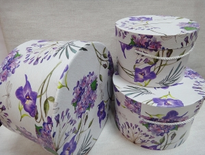 Коробка для цветов и подарков 7171 ( комплект 3 шт)