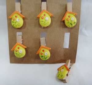 Мини декор на прищепке ( домики ) .