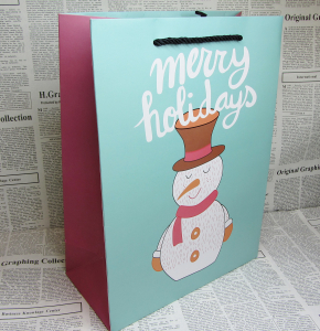 Пакет подарочный новогодний 20115(32х25х10 см)