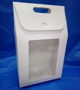  Коробка складная с окошком   2416(15х10х5см  )