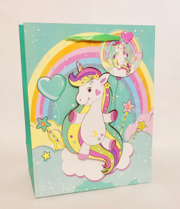 Пакет подарочный с глиттером 9240 (23*18*8 см)