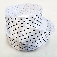 Лента атласная в горошек